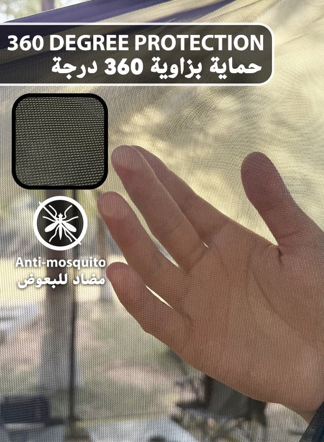 GEERTOP خيمة تخييم خفيفة الوزن ومقاومة للماء مع شبكة حماية من الحشرات وأعمدة، حماية من الأشعة فوق البنفسجية، تهوية 360 درجة، حماية من البعوض، تتسع من 4 إلى 6 أشخاص، مظلة شمسية للتخييم والرحلات الخارجية - Image 4